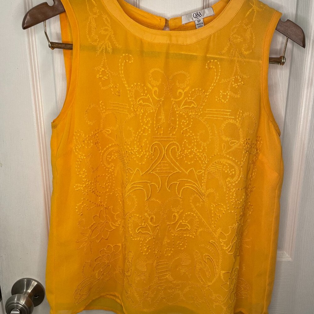 Q&A- Yellow Embroidered Blouse